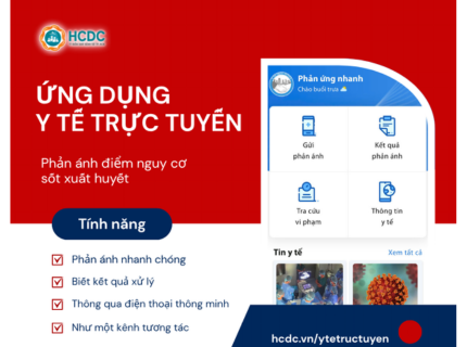 Ứng dụng Y tế trực tuyến: Phản ánh điểm nguy cơ sốt xuất huyết